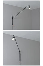 Black Long Arm Wall Lamp