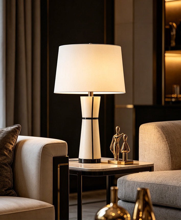 Luxe Leather Table Lamp