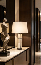 Luxe Leather Table Lamp