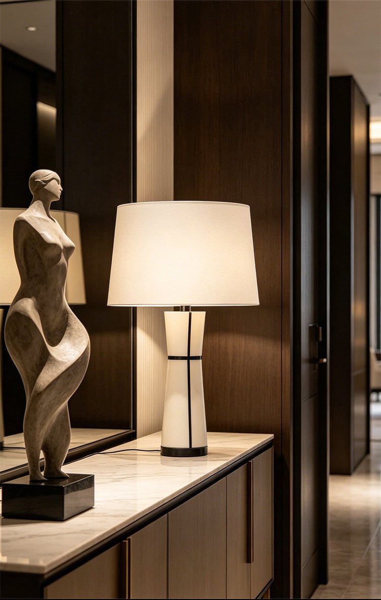 Luxe Leather Table Lamp
