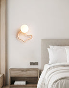 Serpentine Travertine Wall Sconce