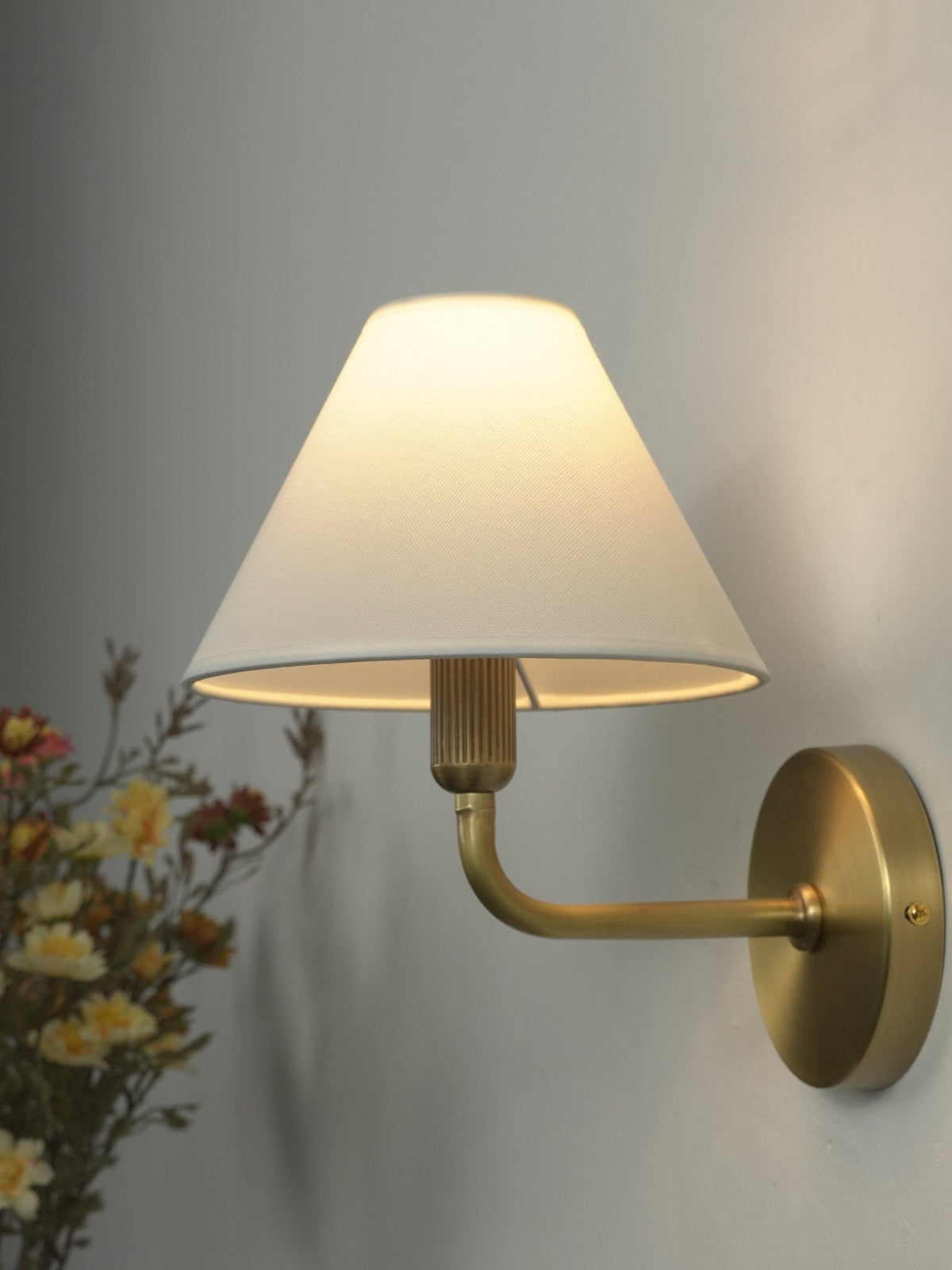 Clara Brass Wall Sconce
