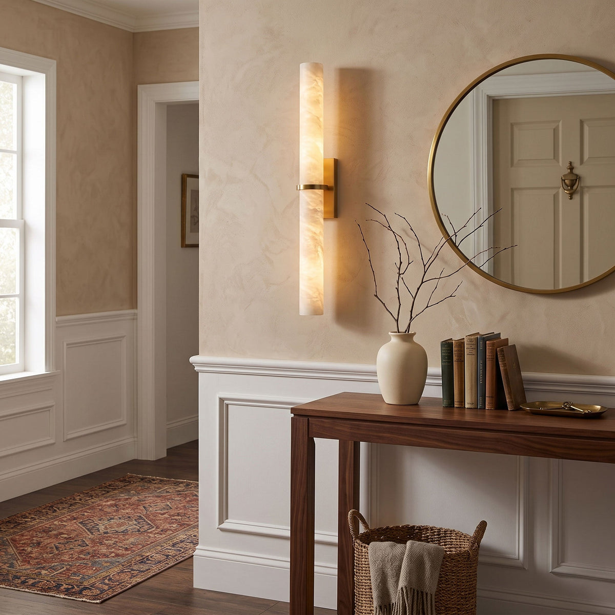 Aluna Alabaster Bar Wall Light