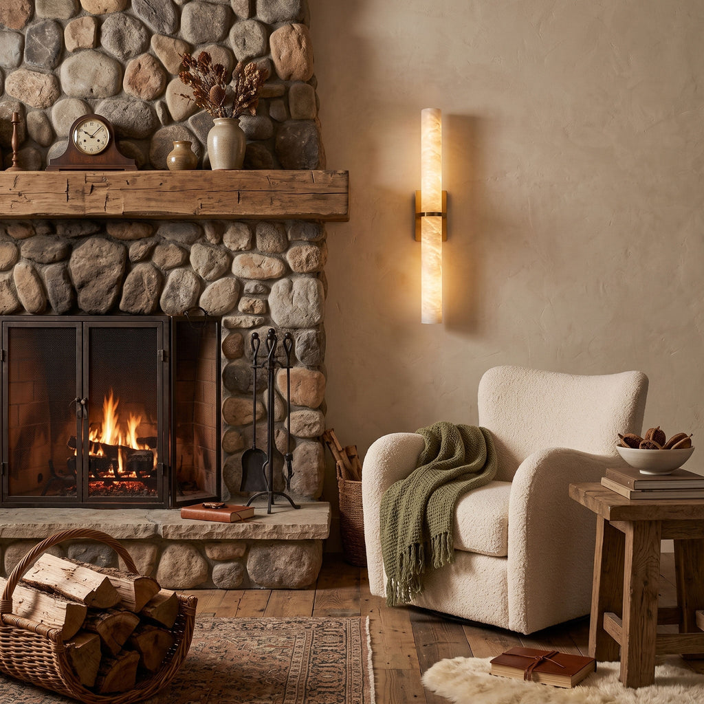 Aluna Alabaster Bar Wall Light