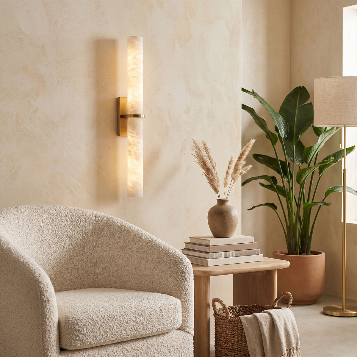Aluna Alabaster Bar Wall Light