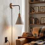 Microcement Plug-in Wall Lamp