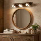 Adjustable Travertine Dome Vanity Light