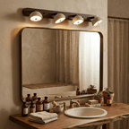 Adjustable Travertine Dome Vanity Light