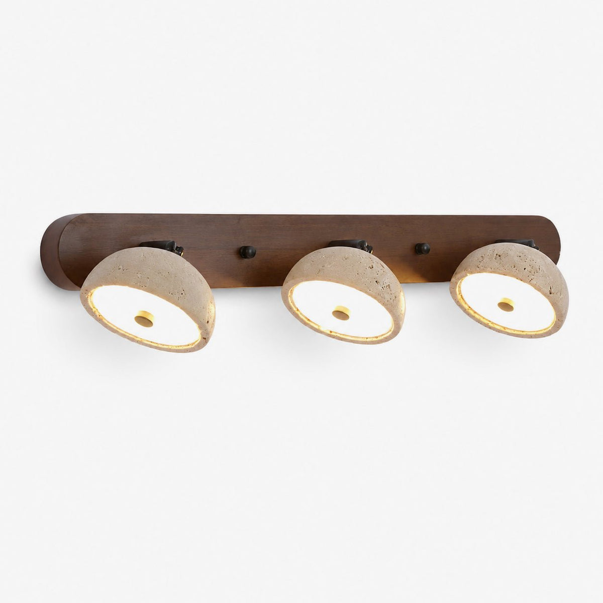 Adjustable Travertine Dome Vanity Light