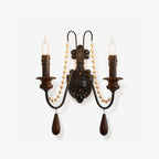 Newel Turned Wood Candle Sconce