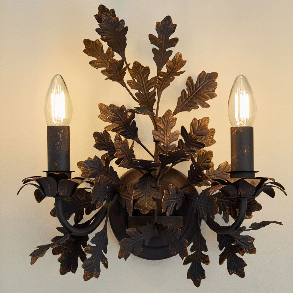 Oak Leaf Wrought Sconce
