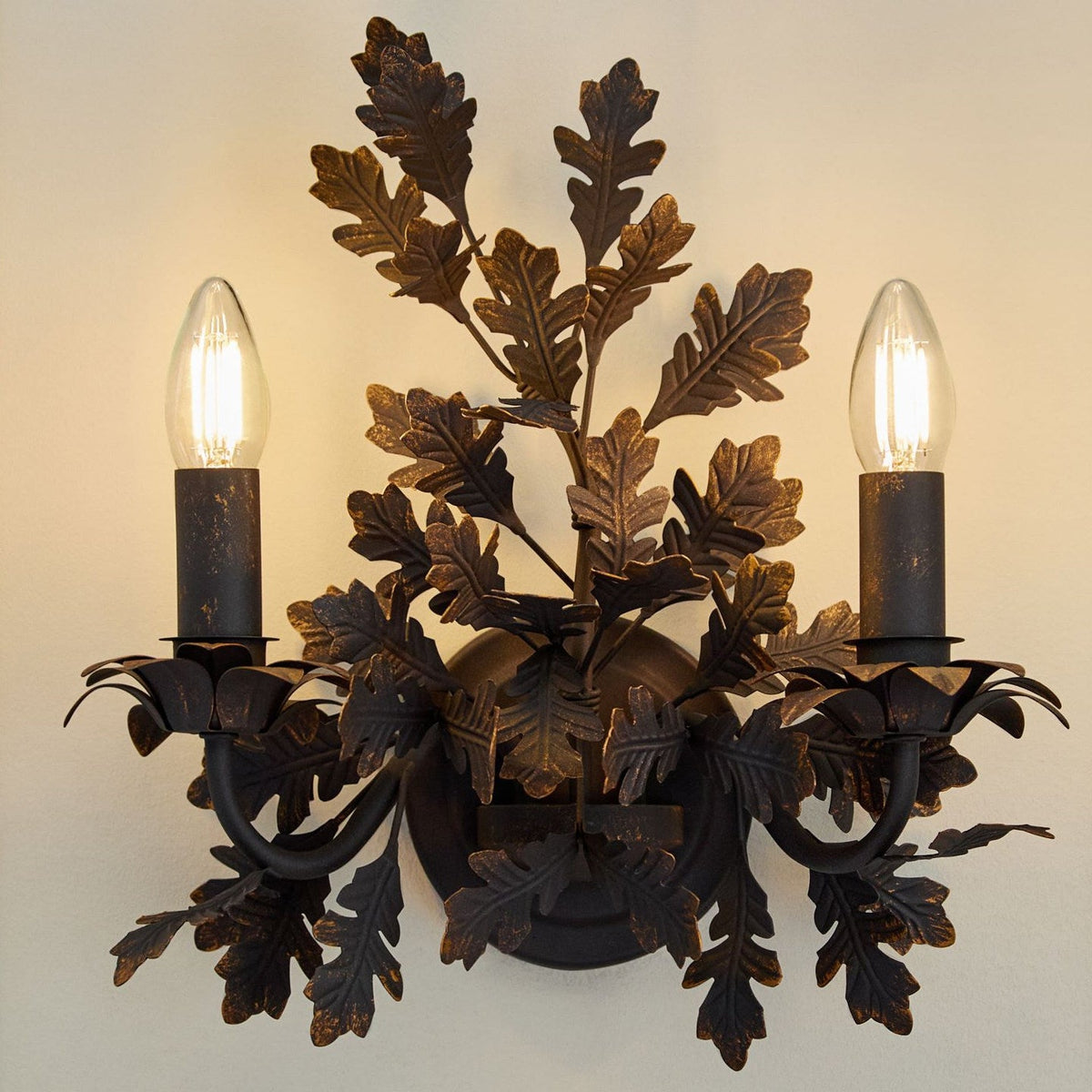 Oak Leaf Wrought Sconce