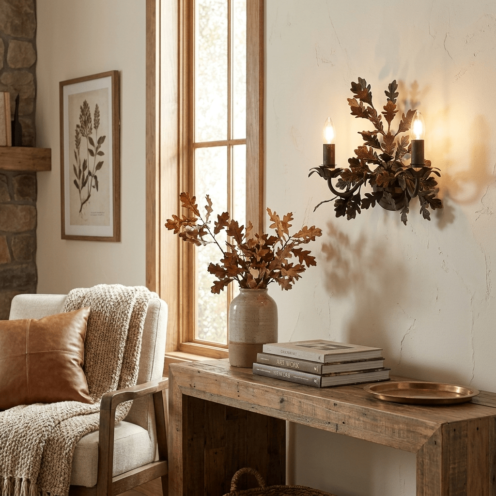 Oak Leaf Wrought Sconce