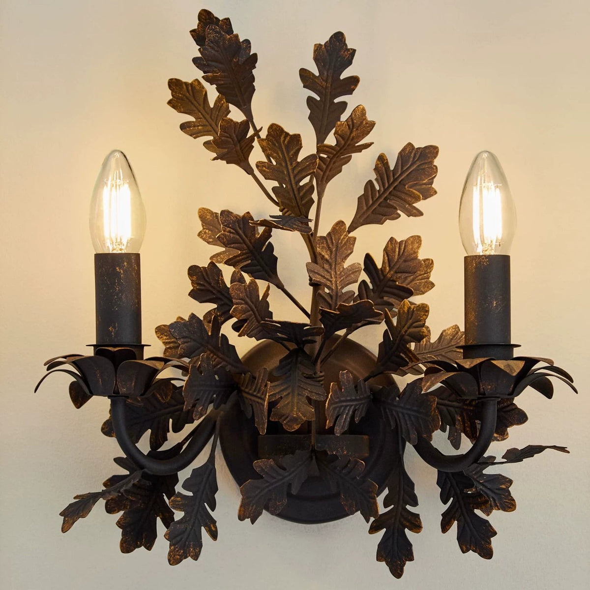 Oak Leaf Wrought Sconce