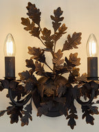 Oak Leaf Wrought Sconce