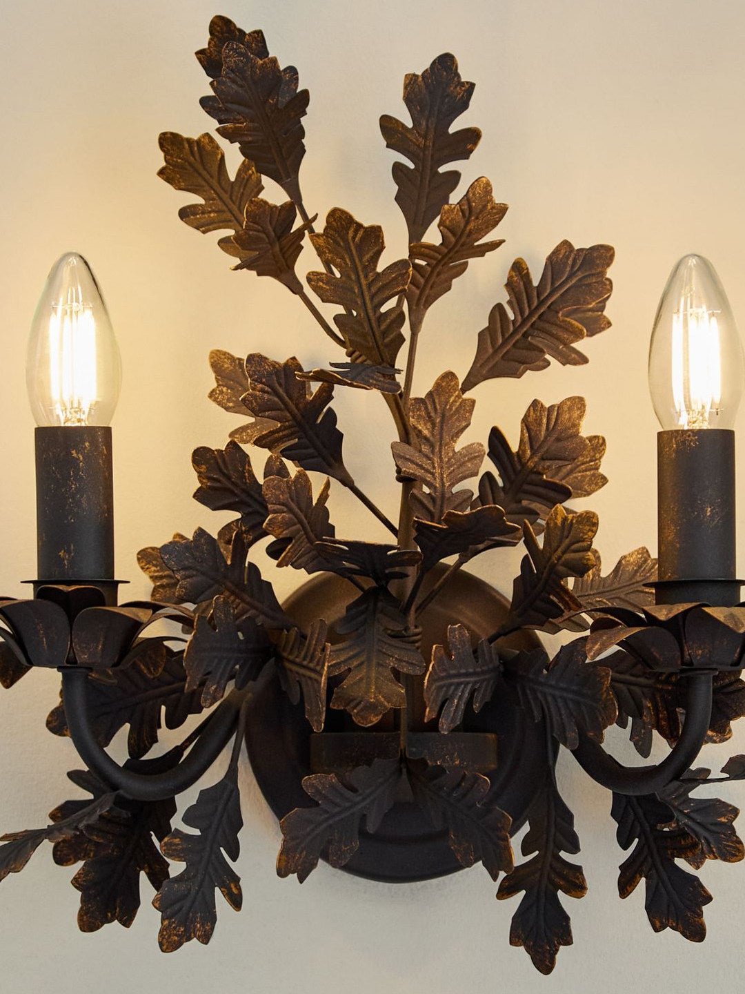 Oak Leaf Wrought Sconce
