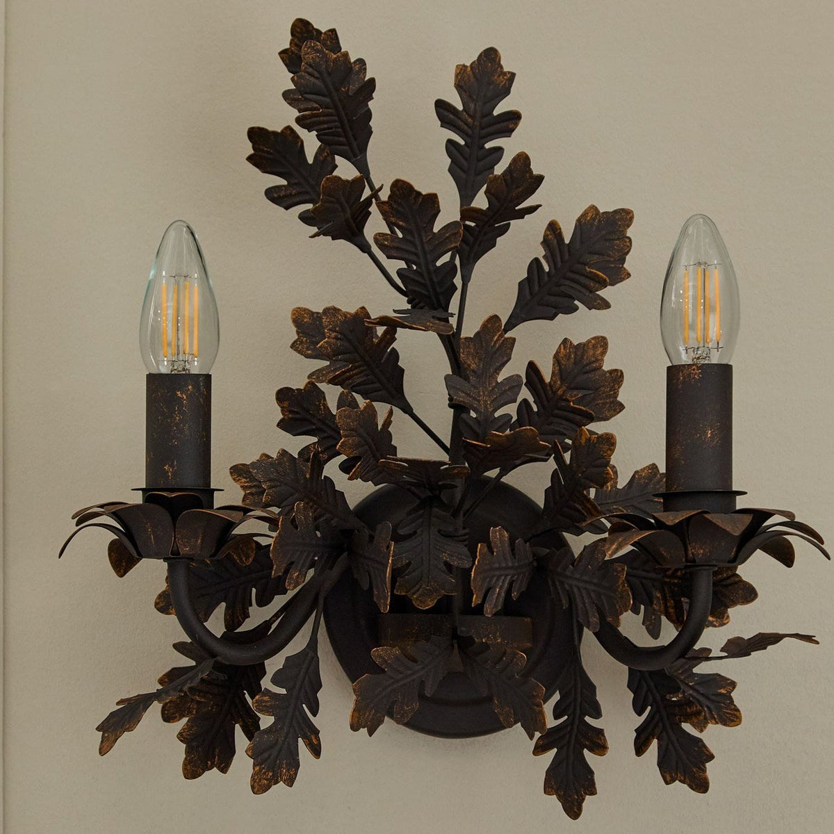 Oak Leaf Wrought Sconce