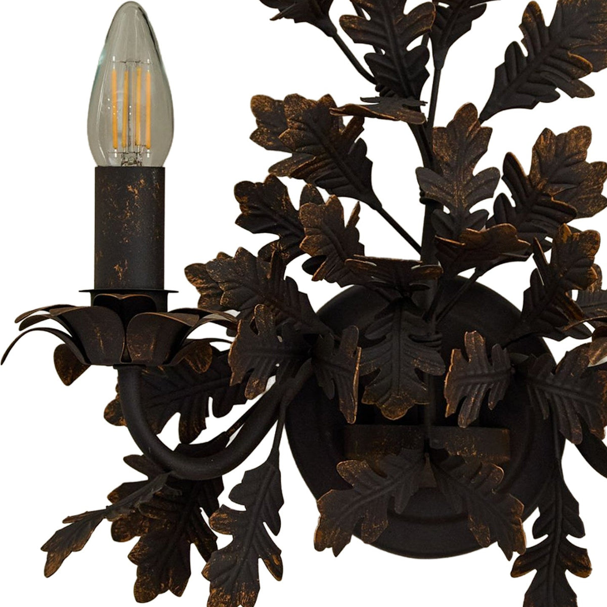Oak Leaf Wrought Sconce
