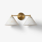 Aveline Alabaster Double Cone Wall Sconce