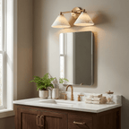 Aveline Alabaster Double Cone Wall Sconce