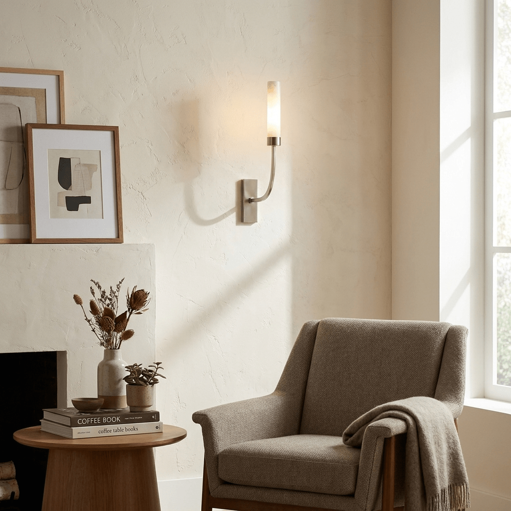 Elaris Alabaster Column Wall Sconce