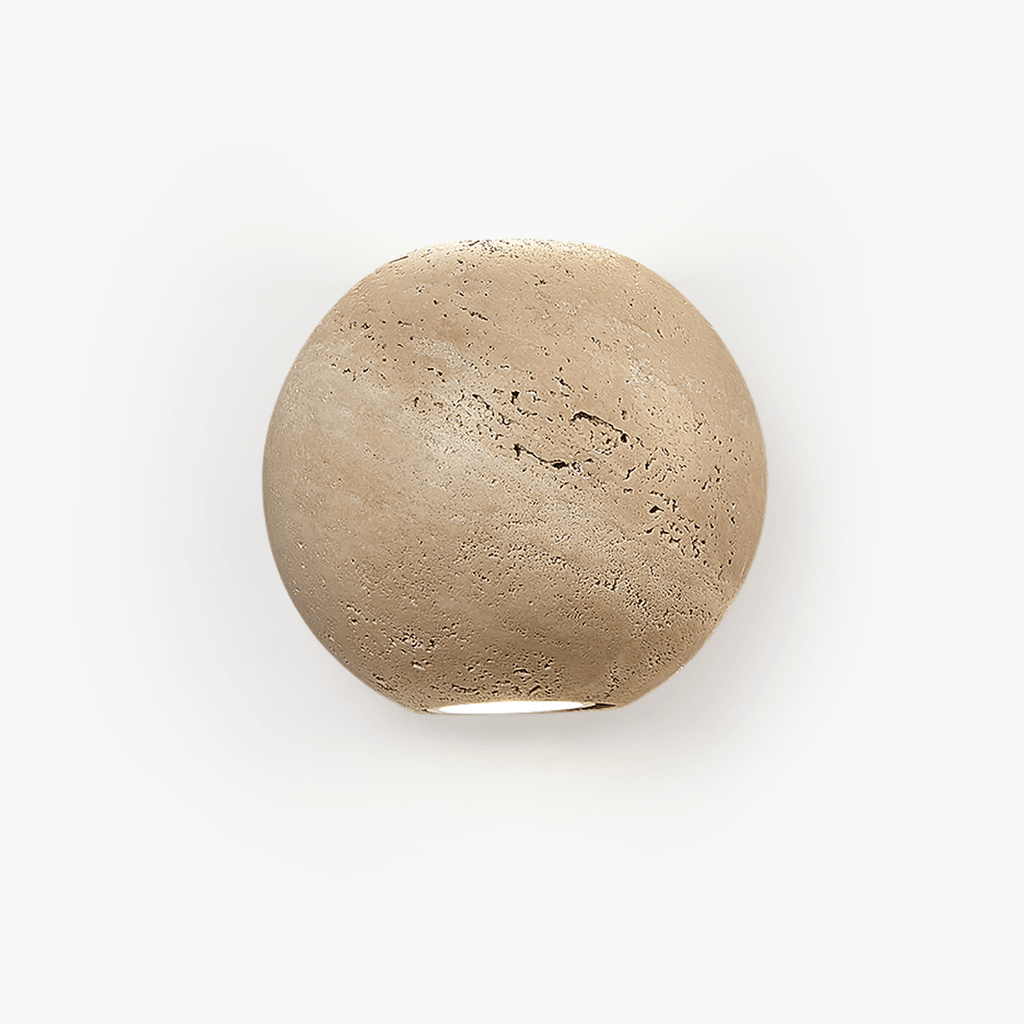 Travertine Globe Wall Sconce