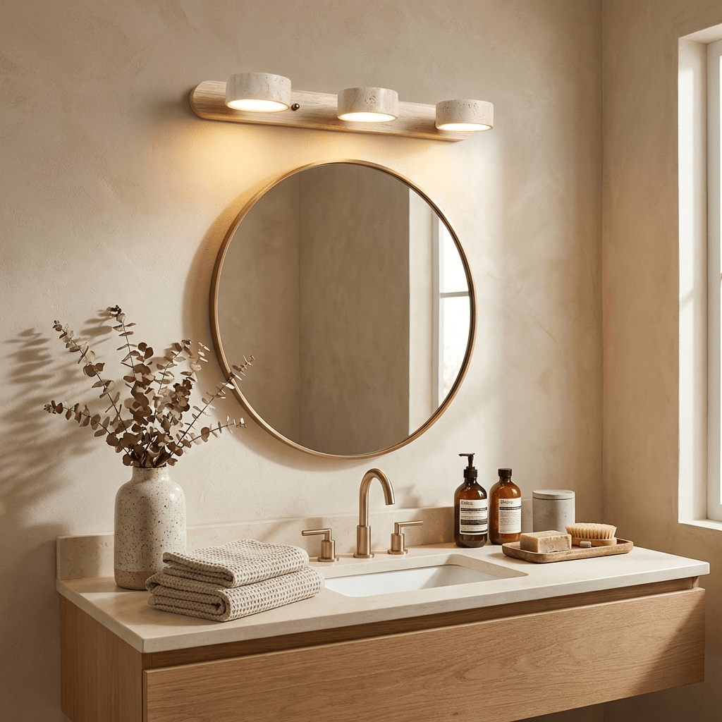 Travertine Duo Wall Light