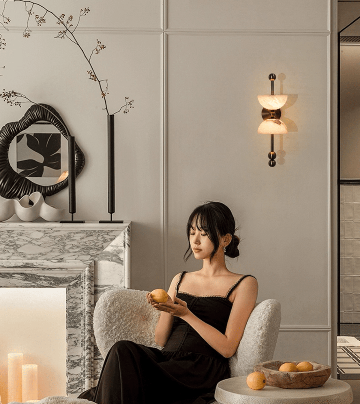 Duo Alabaster Wall Lamp