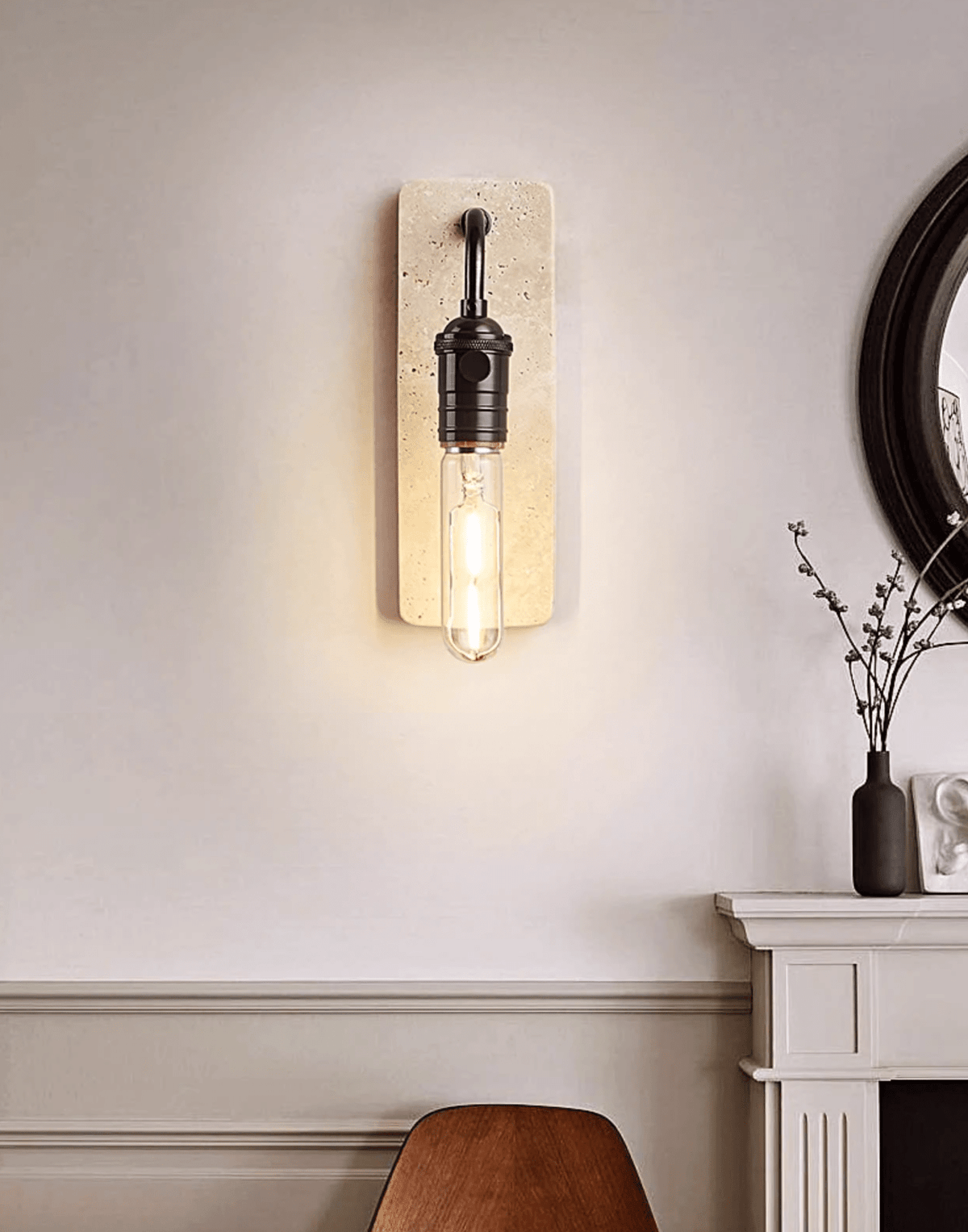 Industrial Stone Sconce
