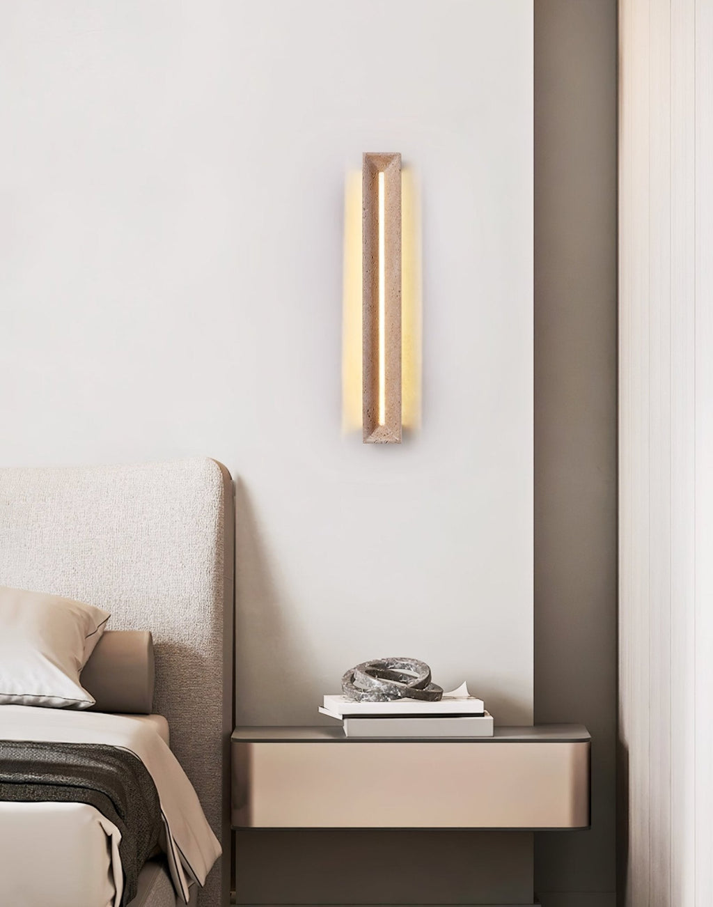 Solace Travertine Beam Wall Light