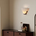 Fan Shaped Glass Wall Sconce