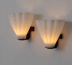 Fan Shaped Glass Wall Sconce