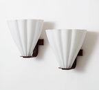 Fan Shaped Glass Wall Sconce