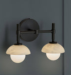 Milo Alabaster Double Wall Light