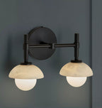 Milo Alabaster Double Wall Light