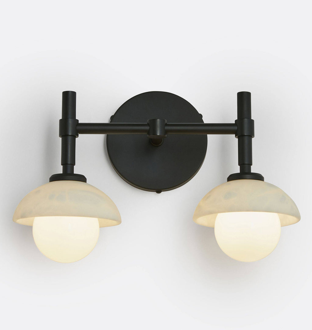 Milo Alabaster Double Wall Light