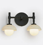Milo Alabaster Double Wall Light