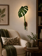 Tropical Monstera Leaf Wall Light