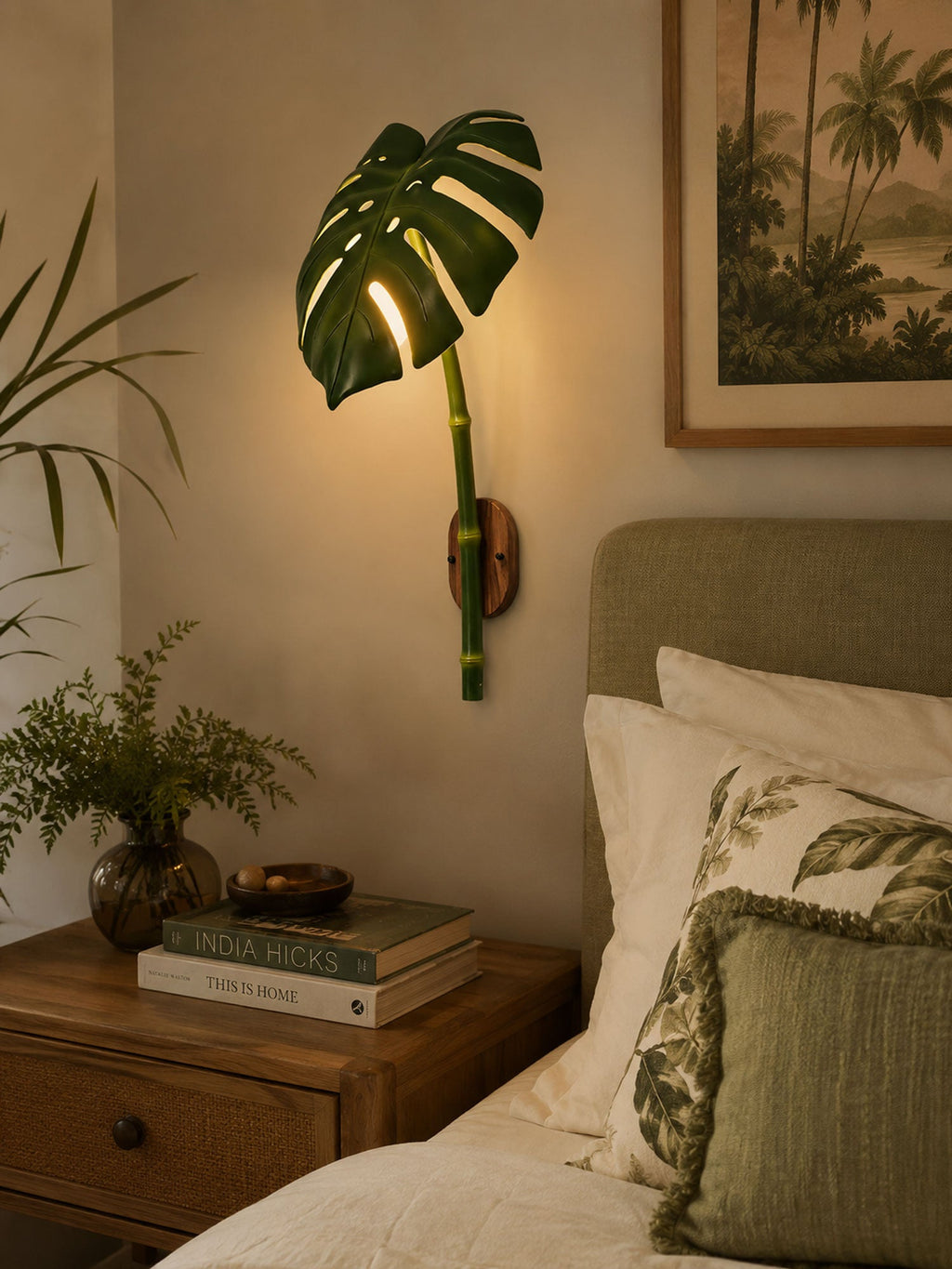 Tropical Monstera Leaf Wall Light