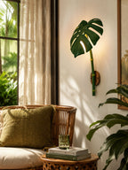 Tropical Monstera Leaf Wall Light