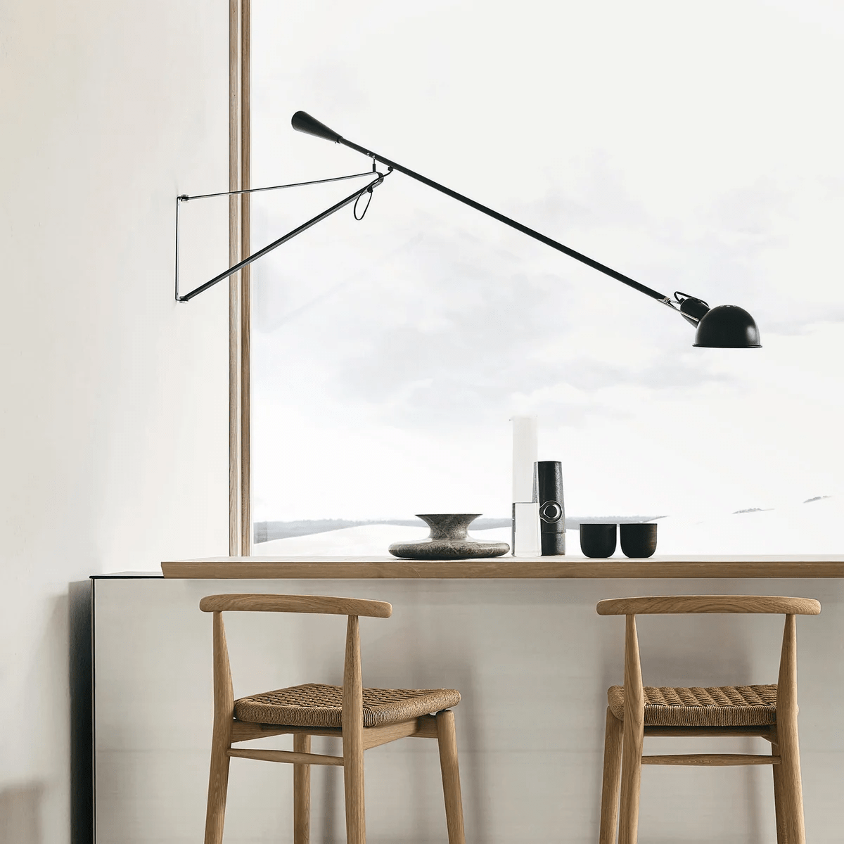 Long Swing Arm Wall Lamp