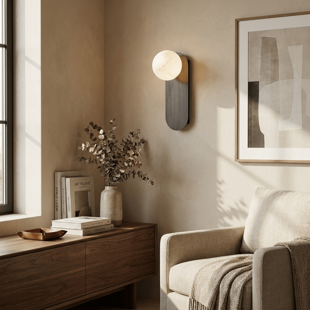 Mira Alabaster Globe Wall Sconce