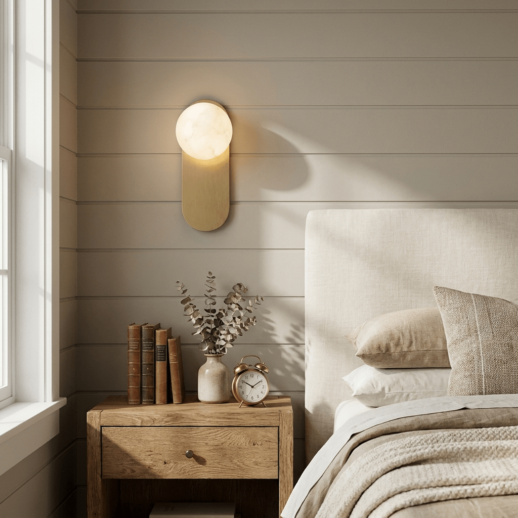 Mira Alabaster Globe Wall Sconce