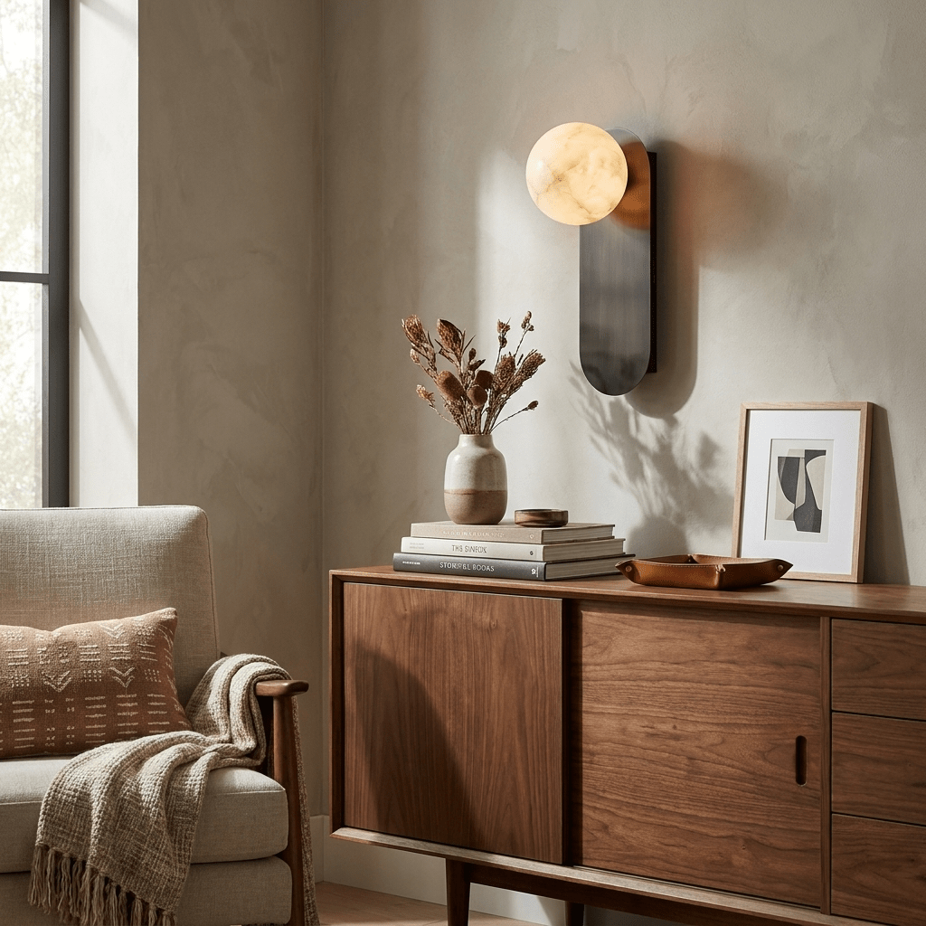 Mira Alabaster Globe Wall Sconce