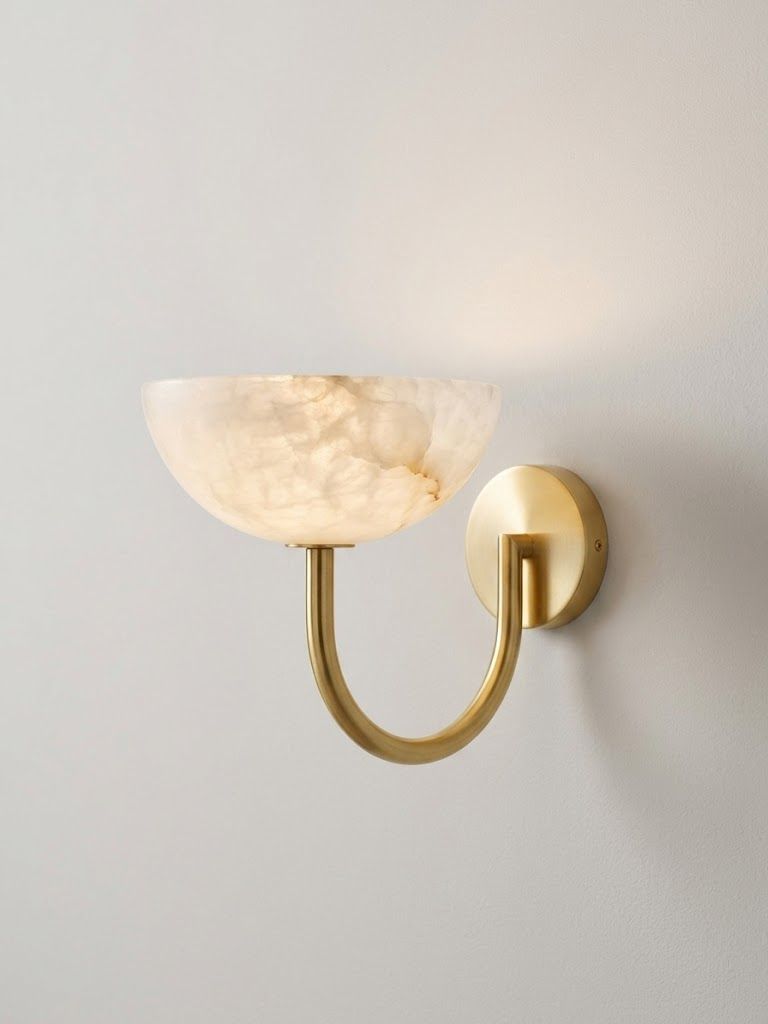 Virelle Alabaster Bowl Wall Sconce