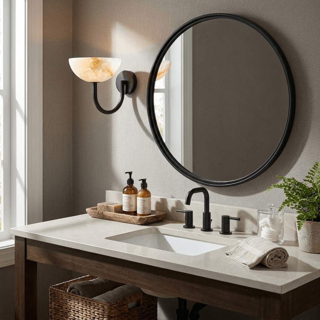 Virelle Alabaster Bowl Wall Sconce