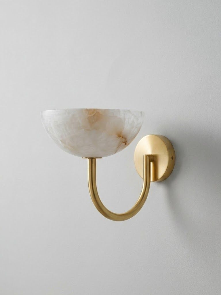 Virelle Alabaster Bowl Wall Sconce