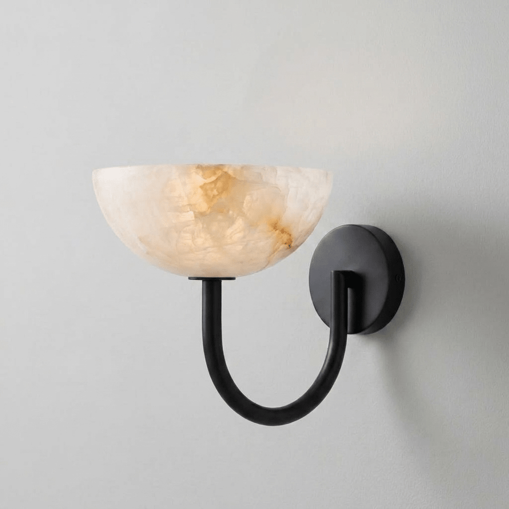 Virelle Alabaster Bowl Wall Sconce