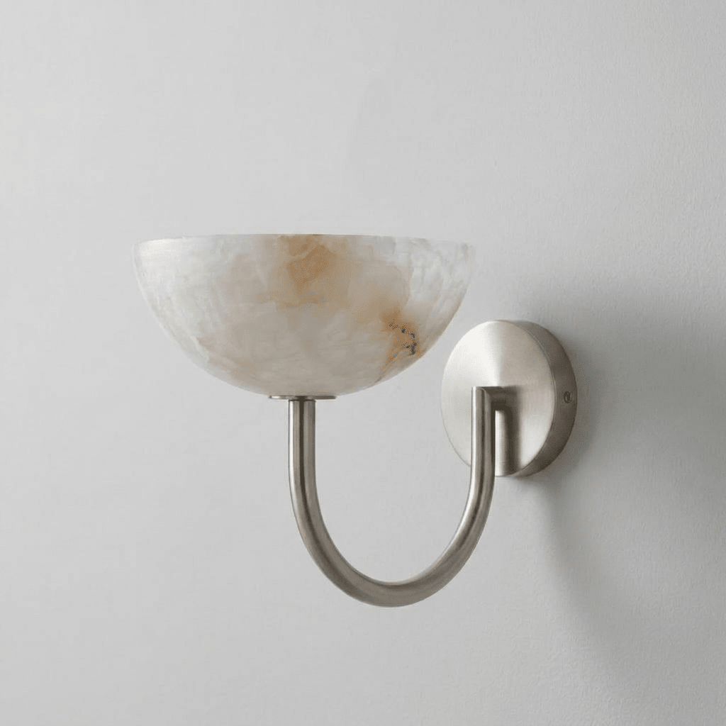 Virelle Alabaster Bowl Wall Sconce