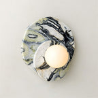 Elyra Layered Stone Globe Wall Sconce